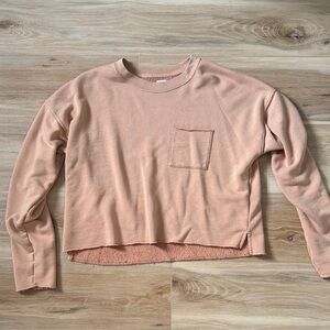 Aerie Peach Cropped Sweatshirt